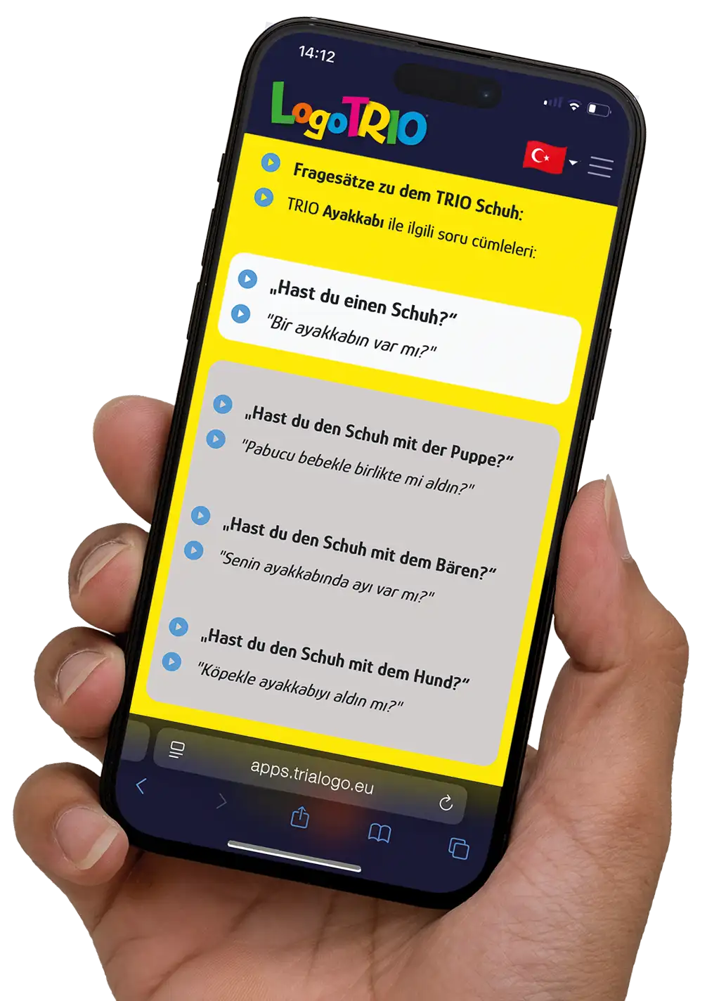 Digitale LogoTRIO Erweiterung auf dem Smartphone