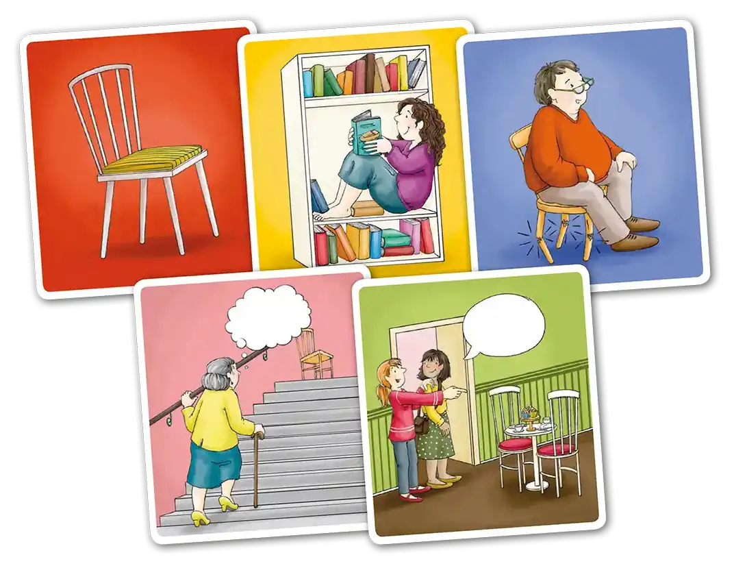 Quatschkopf! Bildserie zum Verb sitzen