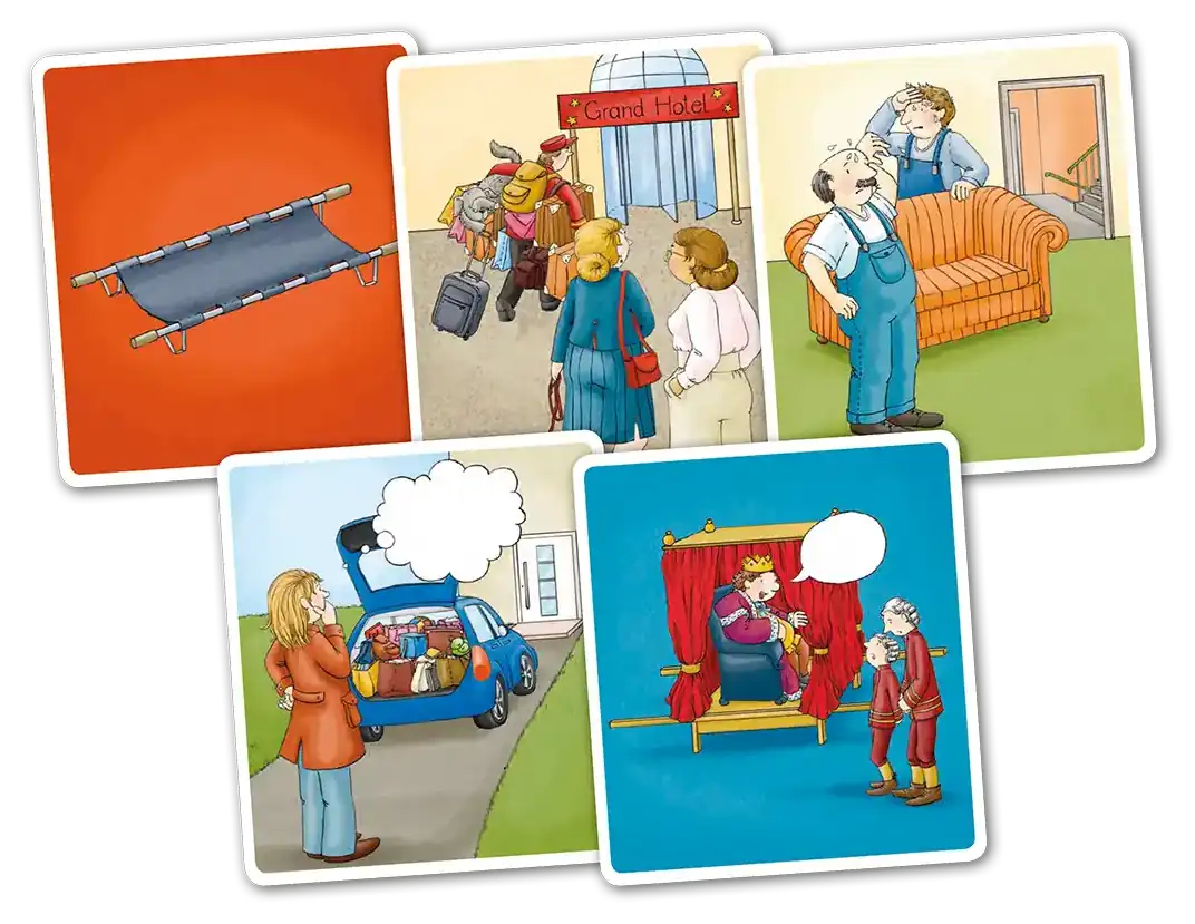 Quatschkopf! Bildserie zum Verb tragen